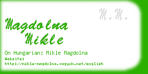 magdolna mikle business card